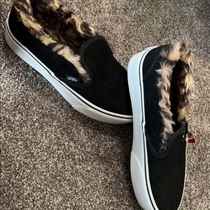 Vans Slip on Platform Fur Lined